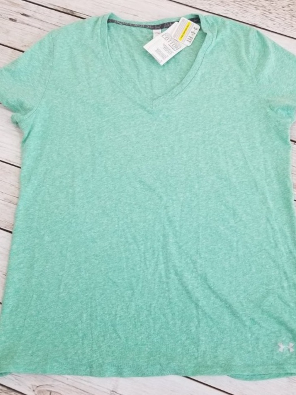 Under Armour Heatgear T Shirt Charged Cotton V-Neck XL Fitted Bust 38 NWOT